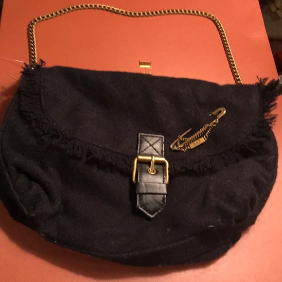 Adorable Small Black Wool Should Bag by The Gap - Picture 1 of 5